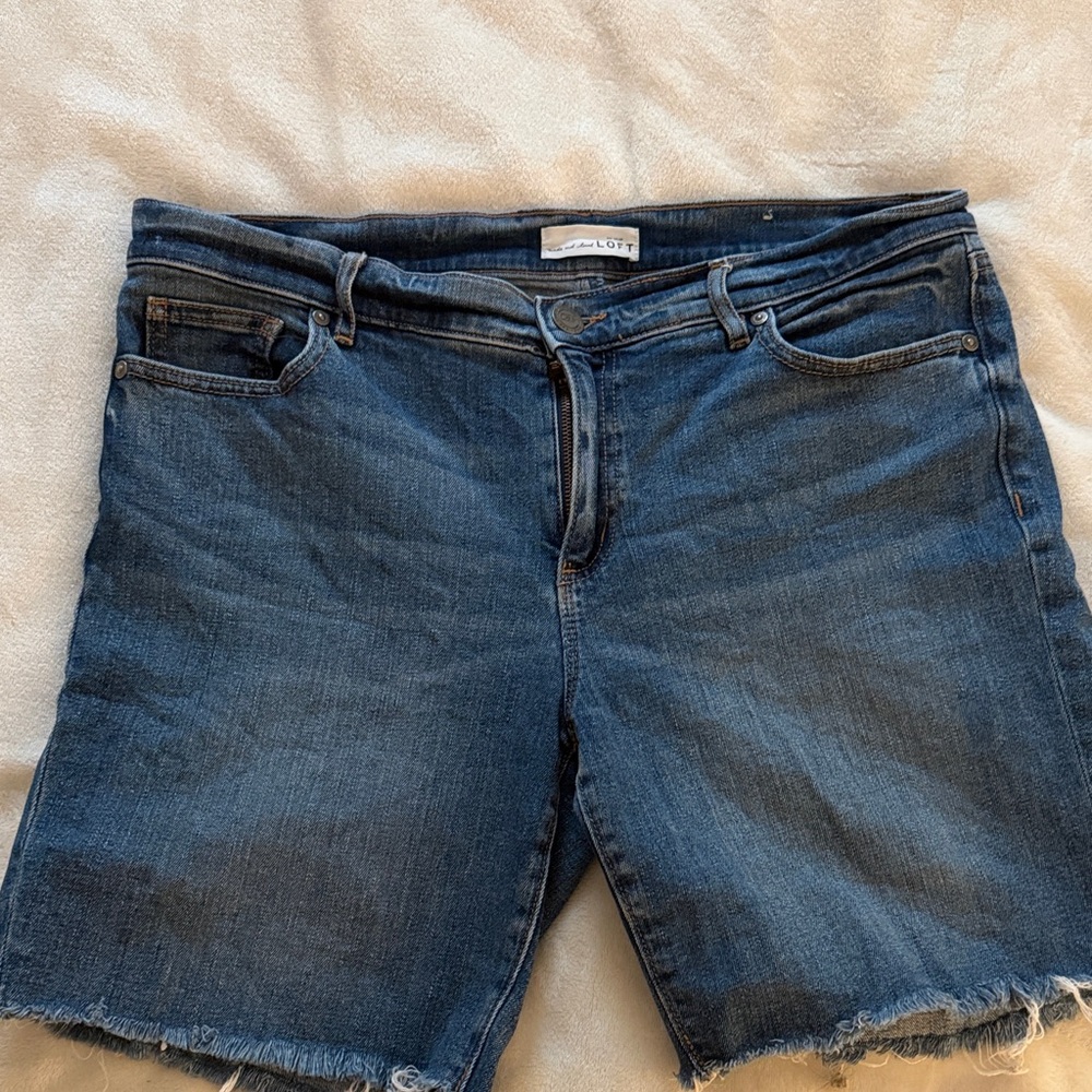 LOFT Dark Blue Jean Shorts